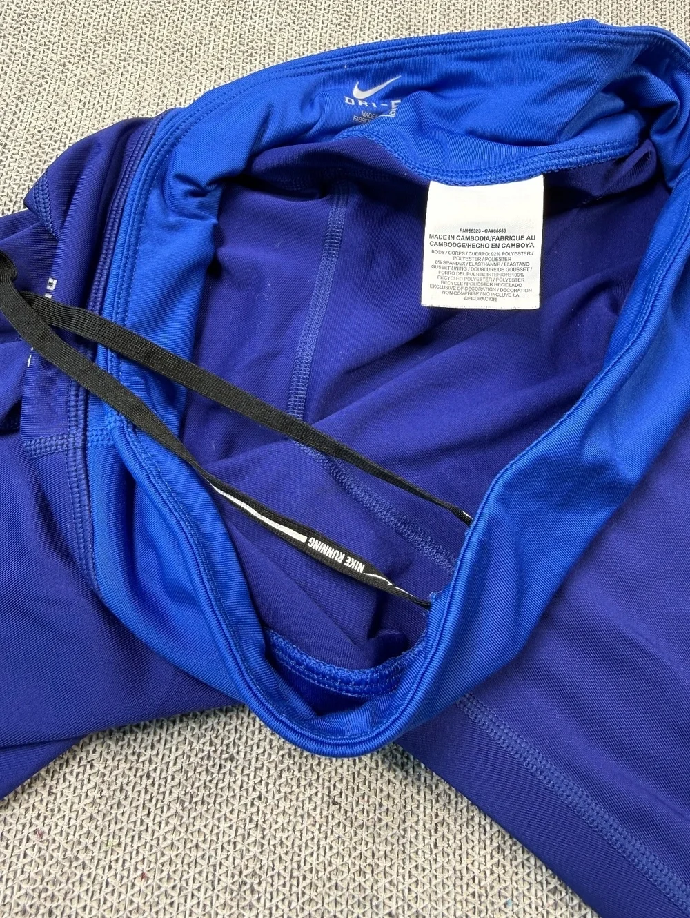 Nike Dri-FIT Capri Leggings Women Large Blue Athletic Wear
